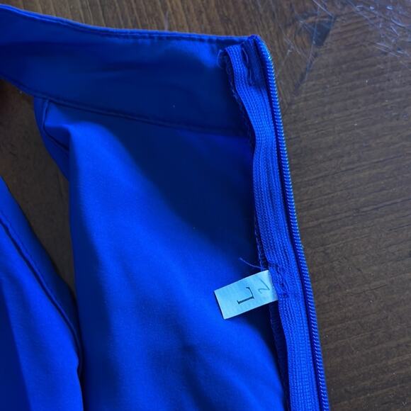 Blue Lightweight High Low Maxi Dress with Bolero Jacket and Tie Belt Size 14 - Picture 7 of 16